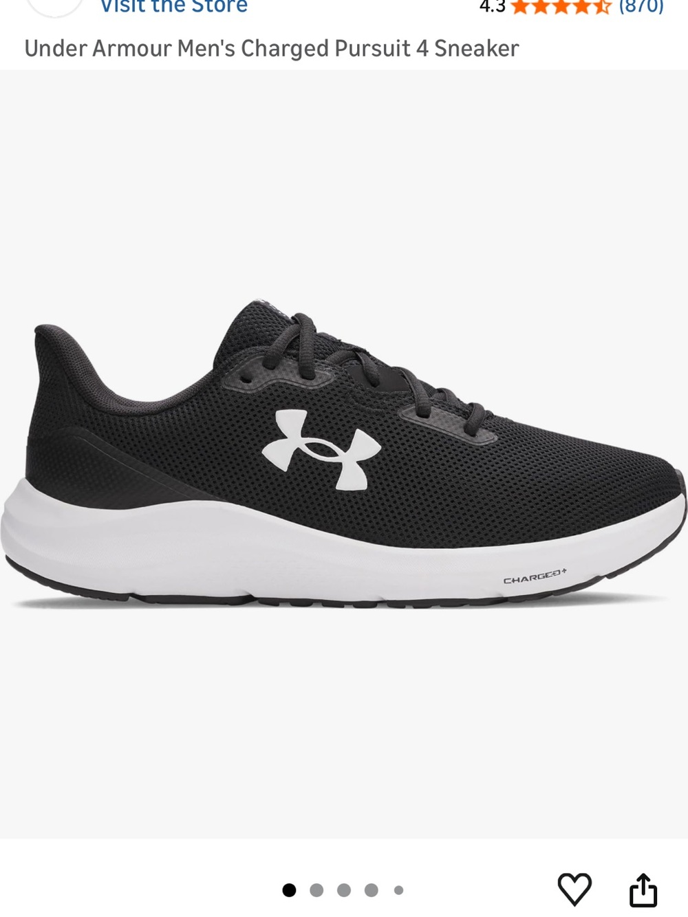 Under Armour Charged Surge 4 running shoes size 13 - Picture 6 of 6